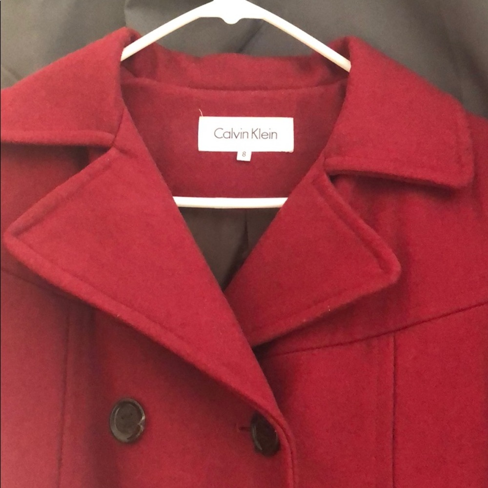 Beautiful wine coat by Calvin Klein